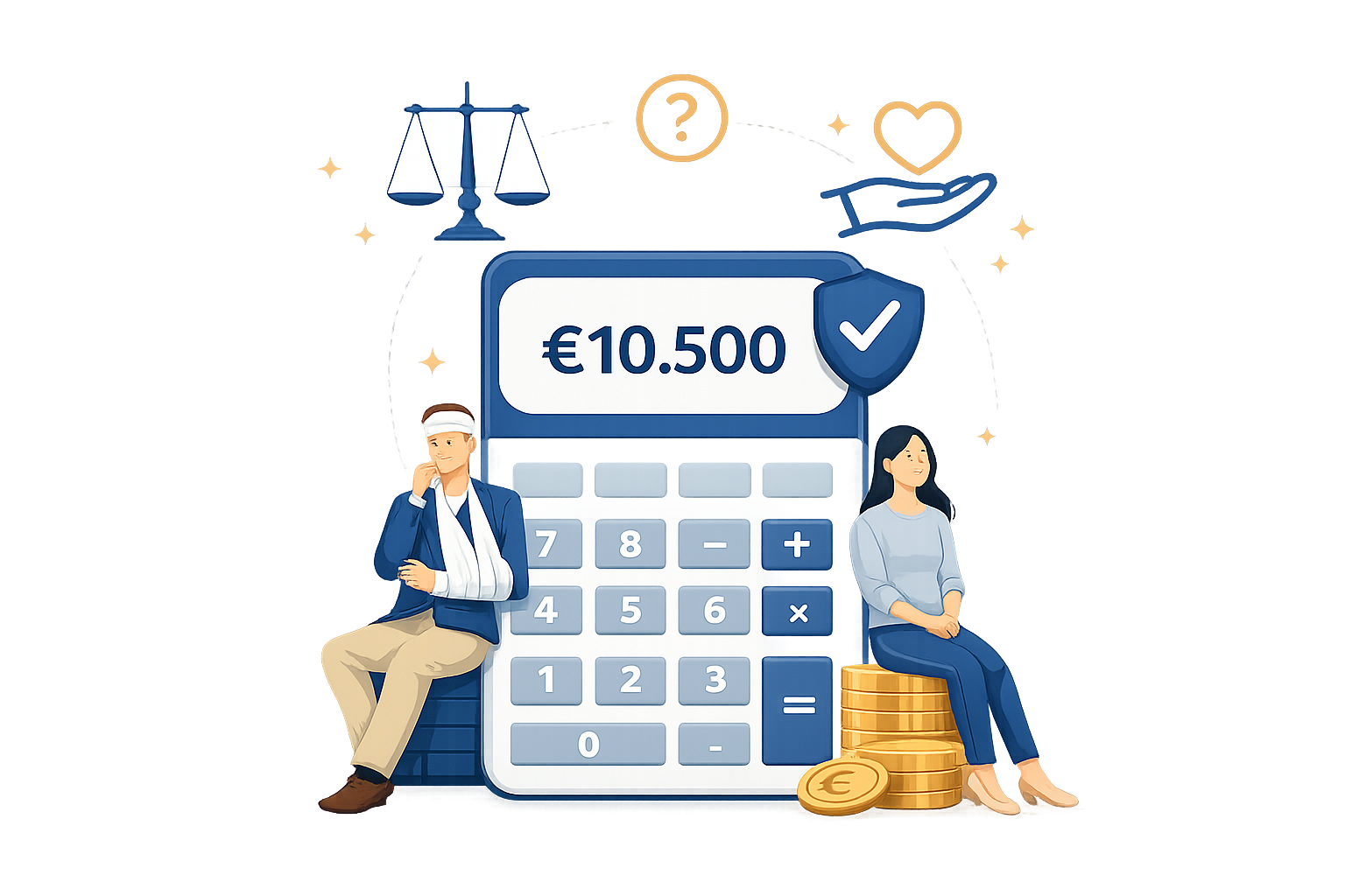 Smartengeld calculator illustratie
